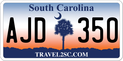 SC license plate AJD350