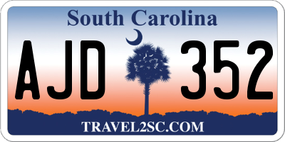 SC license plate AJD352