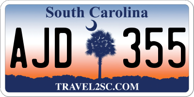 SC license plate AJD355