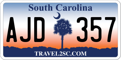 SC license plate AJD357
