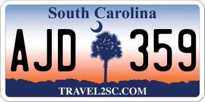 SC license plate AJD359