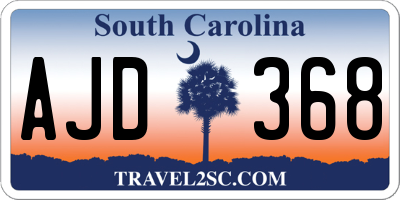 SC license plate AJD368