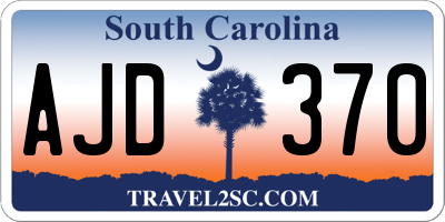 SC license plate AJD370