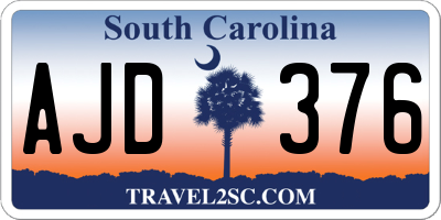 SC license plate AJD376