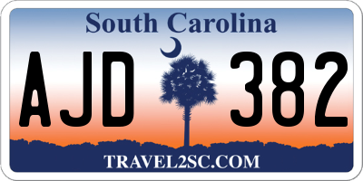 SC license plate AJD382