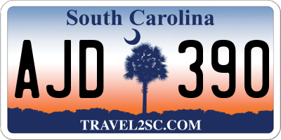 SC license plate AJD390