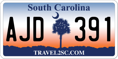SC license plate AJD391