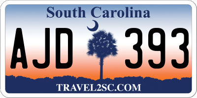 SC license plate AJD393