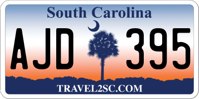 SC license plate AJD395