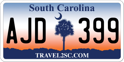 SC license plate AJD399