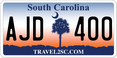 SC license plate AJD400