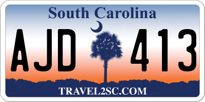 SC license plate AJD413