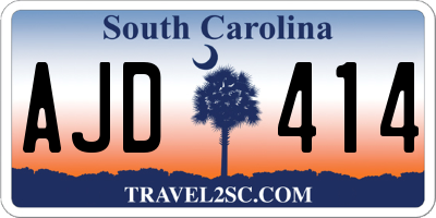SC license plate AJD414
