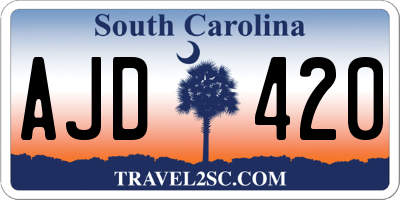 SC license plate AJD420