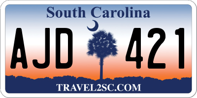 SC license plate AJD421
