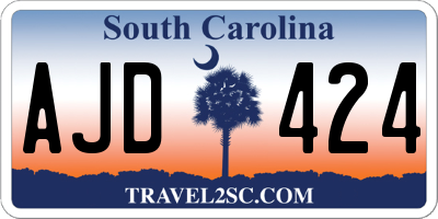 SC license plate AJD424