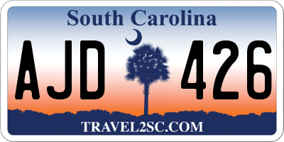 SC license plate AJD426
