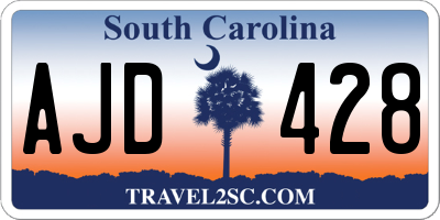 SC license plate AJD428