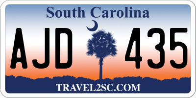 SC license plate AJD435