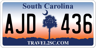 SC license plate AJD436