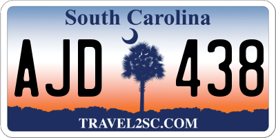 SC license plate AJD438