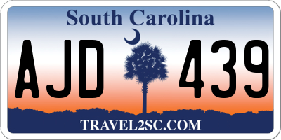 SC license plate AJD439
