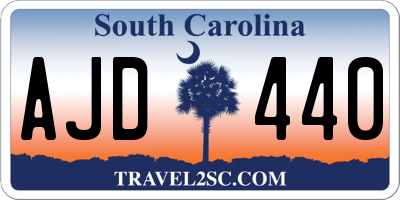 SC license plate AJD440