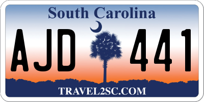 SC license plate AJD441