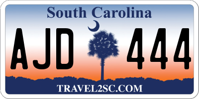 SC license plate AJD444