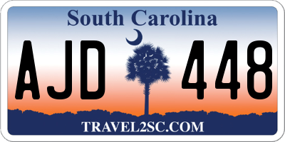SC license plate AJD448