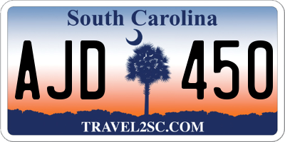 SC license plate AJD450