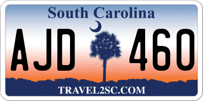 SC license plate AJD460