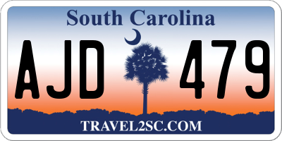 SC license plate AJD479