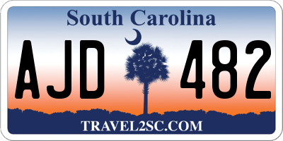SC license plate AJD482