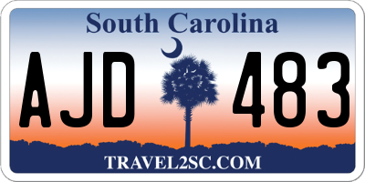SC license plate AJD483
