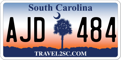 SC license plate AJD484
