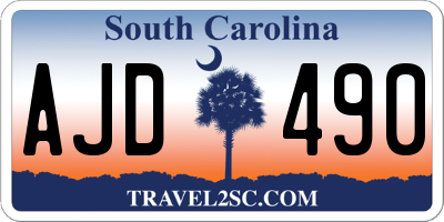 SC license plate AJD490