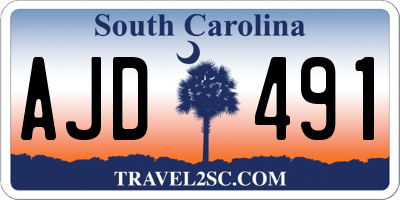 SC license plate AJD491