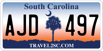 SC license plate AJD497