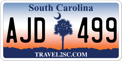 SC license plate AJD499