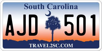 SC license plate AJD501