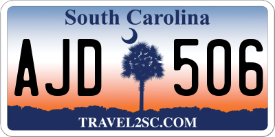 SC license plate AJD506