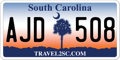 SC license plate AJD508