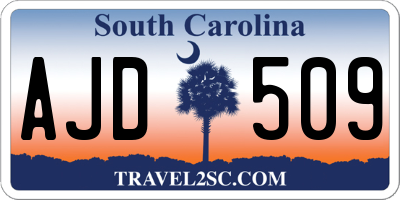 SC license plate AJD509