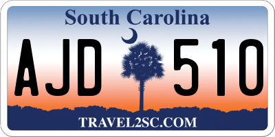 SC license plate AJD510
