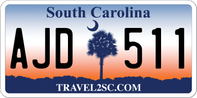 SC license plate AJD511