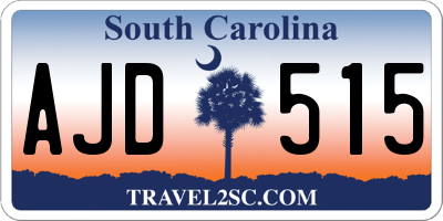SC license plate AJD515