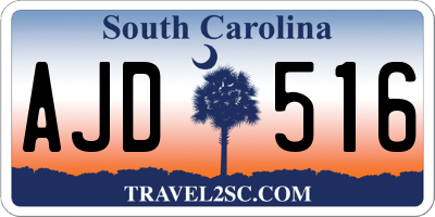 SC license plate AJD516
