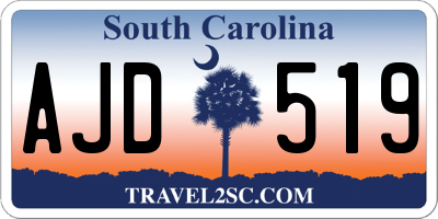 SC license plate AJD519