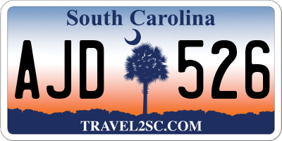 SC license plate AJD526